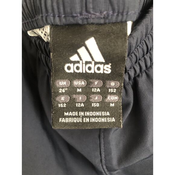 Adidas Activewear Cropped Elastic Striped Black Track Pant Boys Medium - Picture 2 of 3